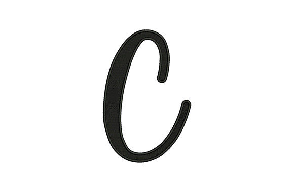 Alphabet C Embroidery Design