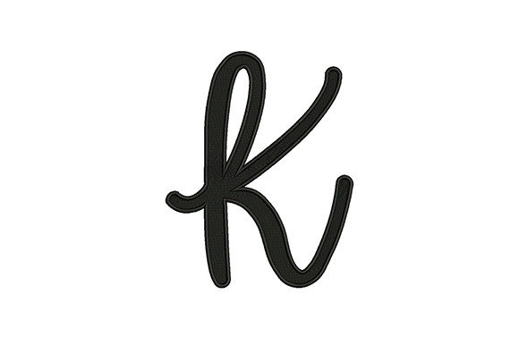 Alphabet K Embroidery Design