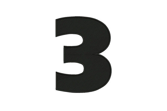 Bold Number 3: The Ultimate Embroidery Design for Your Back-to-School Projects