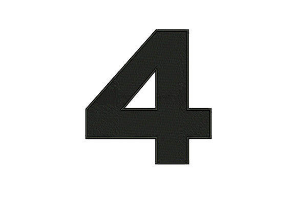 Bold Number 4: A Versatile Embroidery Design for All
