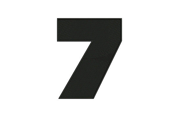 Bold Number 7: A Versatile Embroidery Design