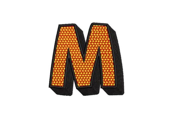 Comic Pop Art Alphabet Letter M Design