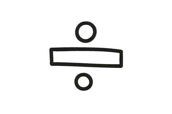 Divide Sign Symbol: A Unique Embroidery Design for Math Enthusiasts