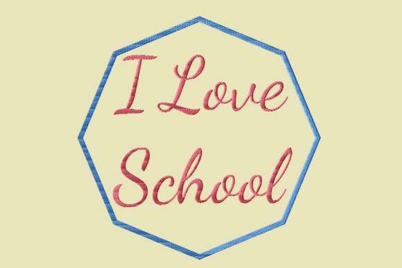 I Love School: A Versatile Embroidery Design for Every Creator