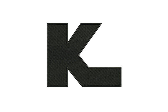 Letter K Embroidery Design