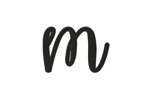 Lower Case Alphabet M for Embroidery