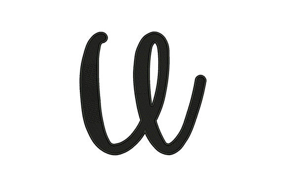 Lower Case Alphabet U: A Guide to Design Type Machine Embroidery
