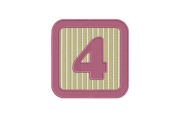 Number Four: A Versatile Embroidery Design for Creative Back-to-School Projects