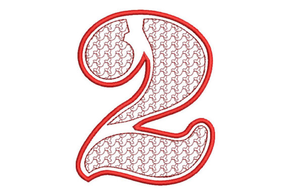 Number Two: A Versatile Embroidery Design for Creative Projects