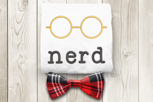 Round Nerd Glasses: A Stylish Embroidery Design for Every Occasion