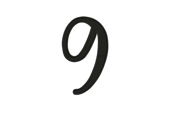 The 9 Number: A Versatile Embroidery Design for Modern Creatives