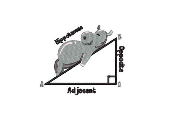 The Hippotenuse Triangle: A Unique Embroidery Design for Math-Loving Kids